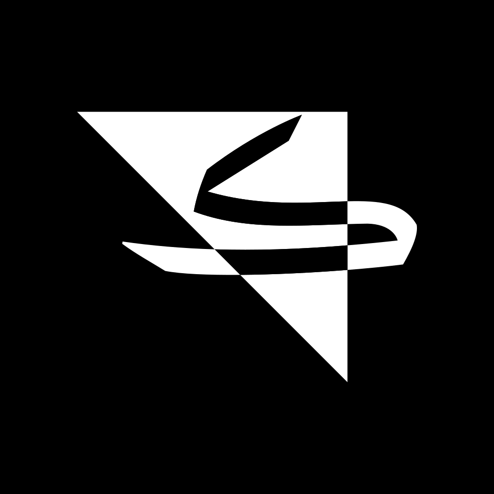 Kalimati arabic clothing brand logo made up of triangle and arabic letter, representing a martial arts belt like ones in jiu-jitsu